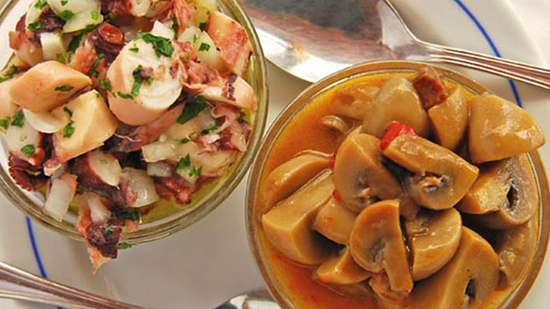 Saladinhas de Polvo ou Champignons